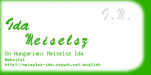 ida meiselsz business card